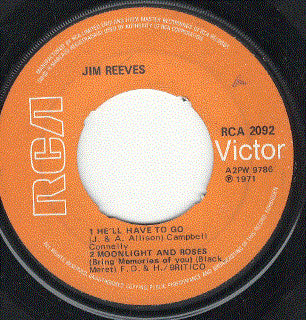 Jim Reeves : I Love You Because (7", Maxi, RE, 4 P)