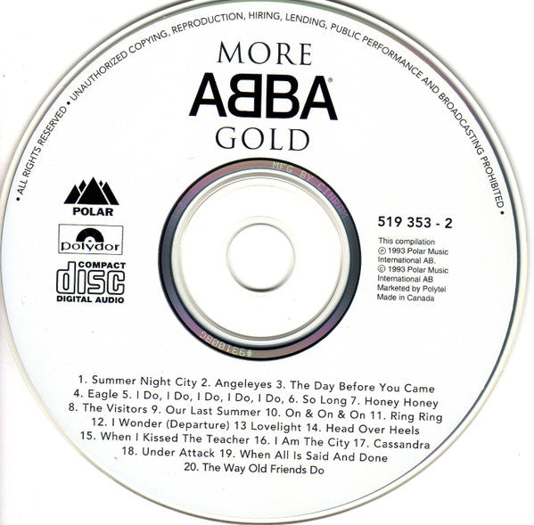 ABBA : More ABBA Gold (More ABBA Hits) (CD, Comp, RM)