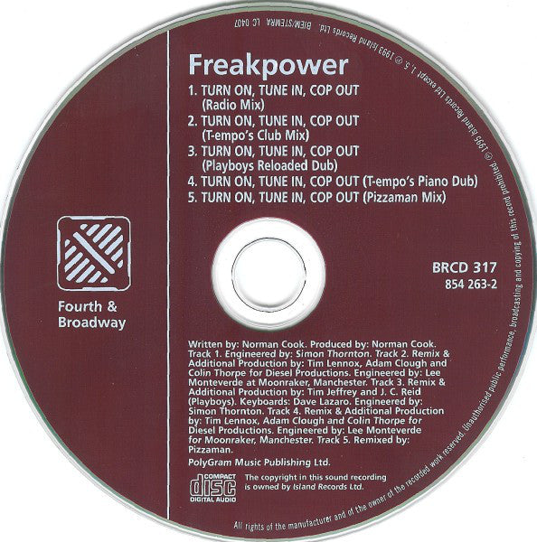 Freak Power : Turn On, Tune In, Cop Out (CD, Maxi)