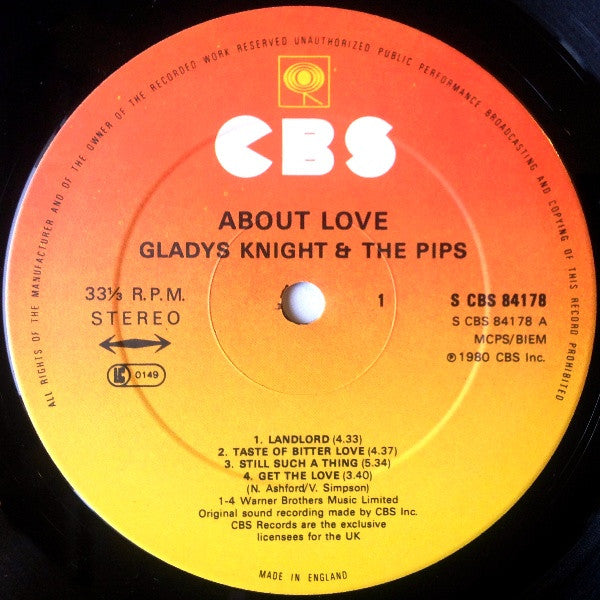 Gladys Knight And The Pips : About Love (LP, Album)