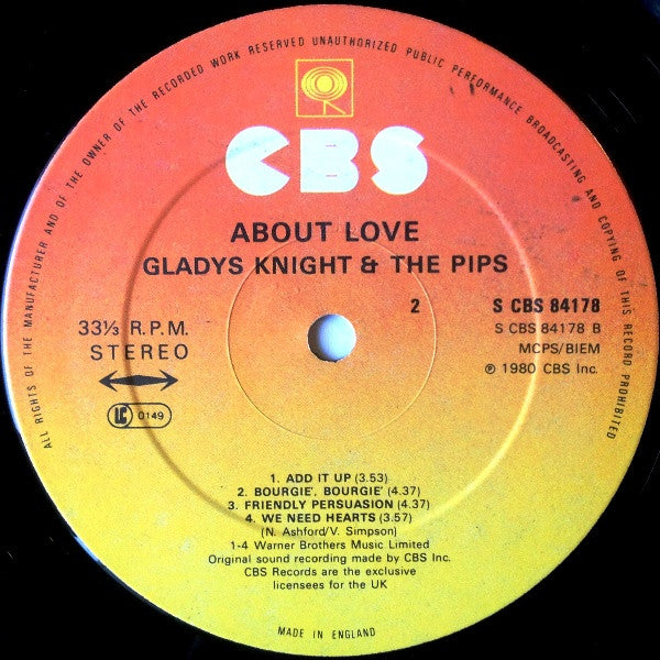 Gladys Knight And The Pips : About Love (LP, Album)