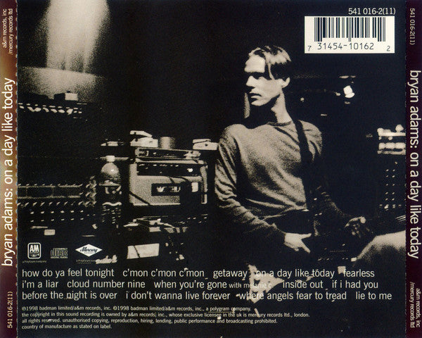 Bryan Adams : On A Day Like Today (CD, Album)