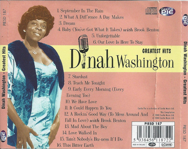 Dinah Washington : Greatest Hits (CD, Comp)