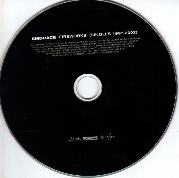 Embrace : Fireworks (Singles 1997-2002) (CD, Comp, RP)