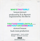 Eurythmics : Who's That Girl? (7", Single, EMI)