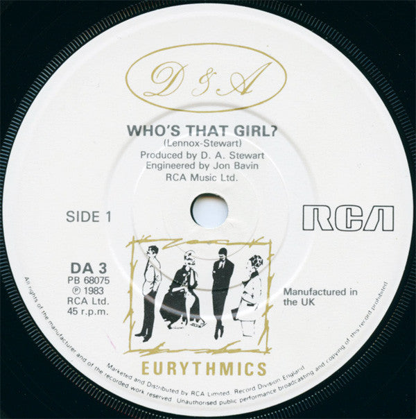 Eurythmics : Who's That Girl? (7", Single, EMI)