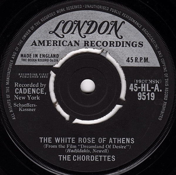 The Chordettes : The White Rose Of Athens (7", Single)