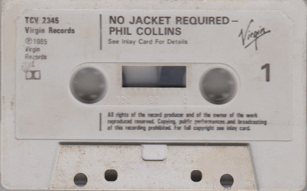 Phil Collins : No Jacket Required (Cass, Album, Whi)