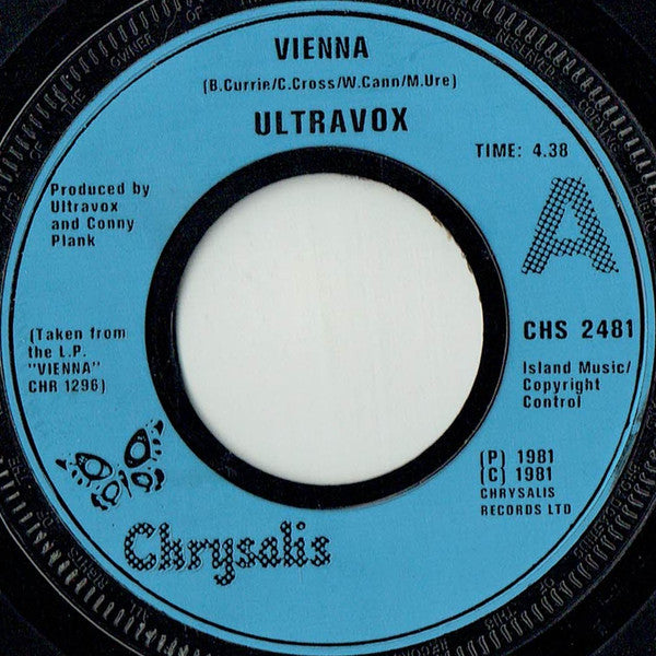 Ultravox : Vienna (7", Single, Blu)