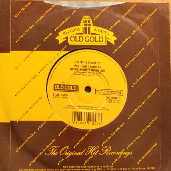 Tony Bennett : (I Left My Heart) In San Francisco (7", Single)