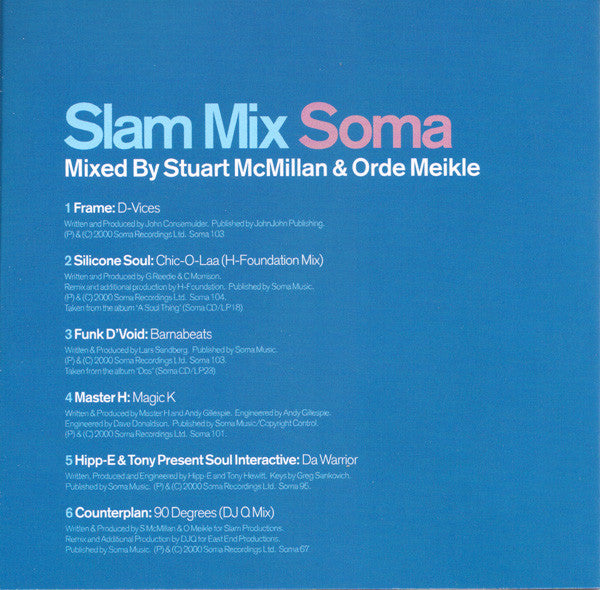Slam : Slam Mix Soma (CD, Comp, Mixed)