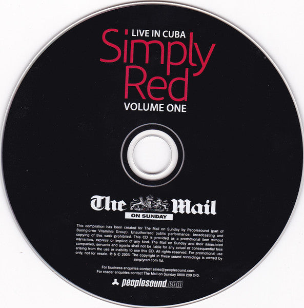 Simply Red : Live In Cuba Volume One (CD, Album, Promo)