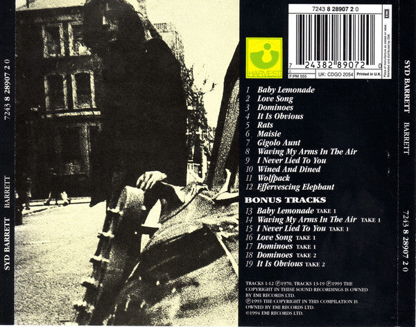 Syd Barrett : Barrett (CD, Album, RE)