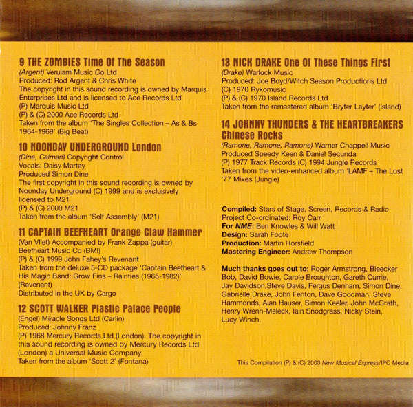 Various : NME Presents Under The Influence (CD, Comp, Promo)