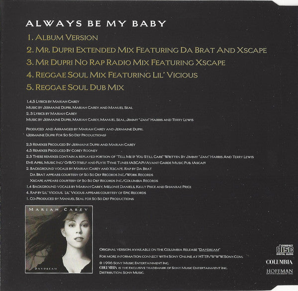 Mariah Carey : Always Be My Baby (CD, Single)