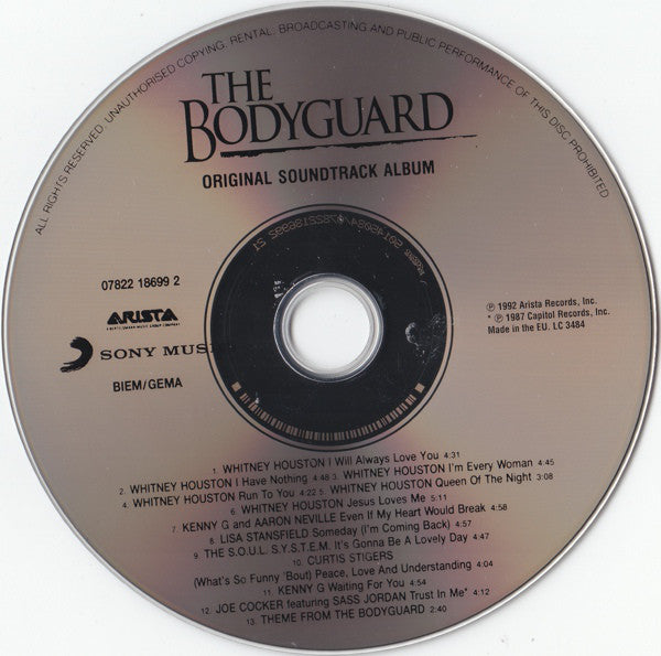 Various : The Bodyguard (Original Soundtrack Album) (CD, Album, RE)