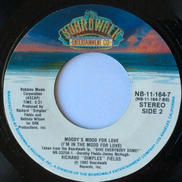 Richard 'Dimples' Fields : People Treat You Funky (When Ya Ain't Got No Money!) / Moody's Mood For Love (I'm In The Mood For Love) (7", Single)