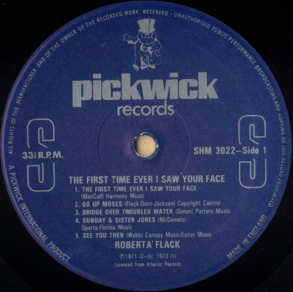 Roberta Flack : The First Time Ever I Saw Your Face (LP, Comp)