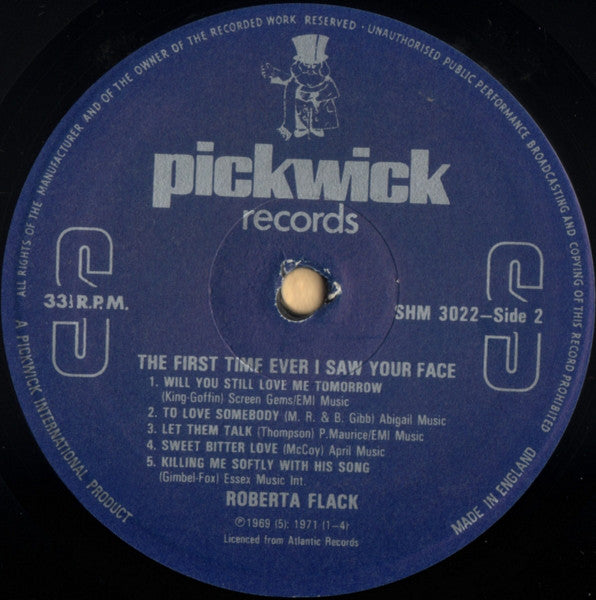 Roberta Flack : The First Time Ever I Saw Your Face (LP, Comp)