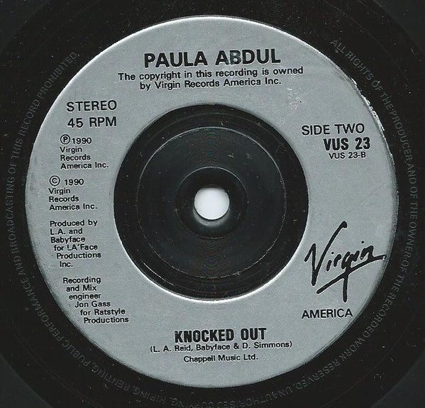 Paula Abdul : Knocked Out (7", Single, Sil)