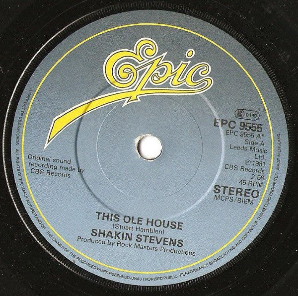 Shakin' Stevens : This Ole House (7", Single, Pap)