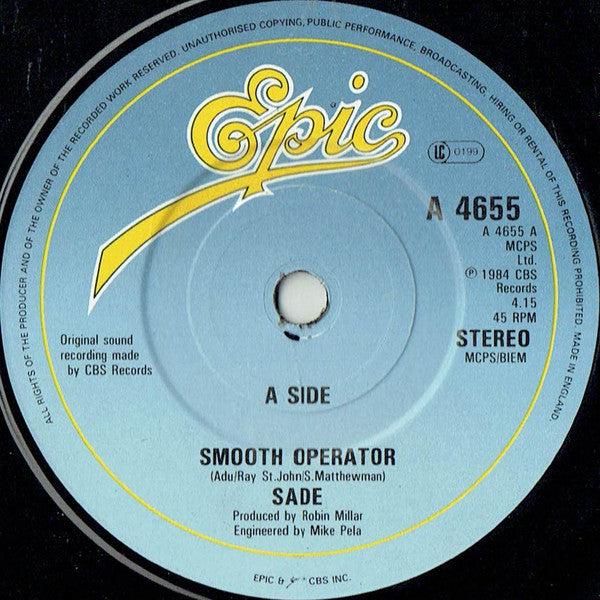 Sade : Smooth Operator (7", Single, Pap)