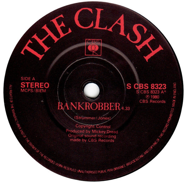 The Clash : Bankrobber (7", Single, RP)