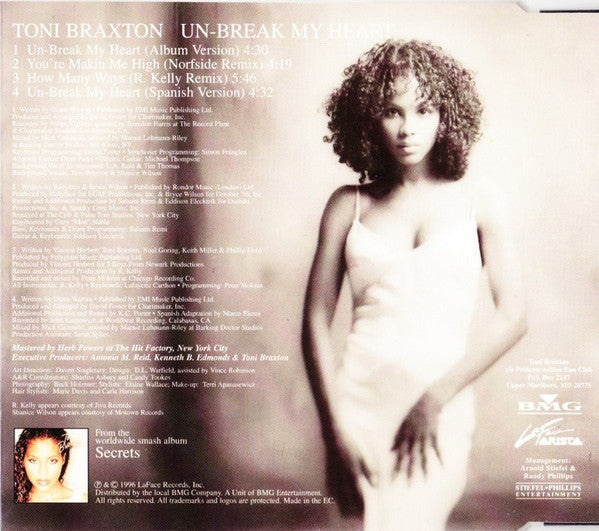 Toni Braxton : Un-Break My Heart (CD, Single, CD1)