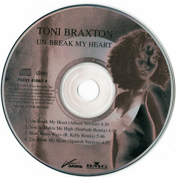 Toni Braxton : Un-Break My Heart (CD, Single, CD1)