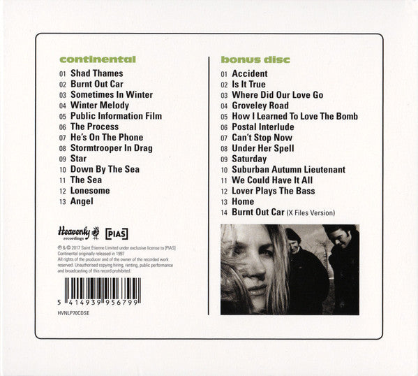 Saint Etienne : Continental (CD, Album, RE + CD, Comp + Dlx, RM)