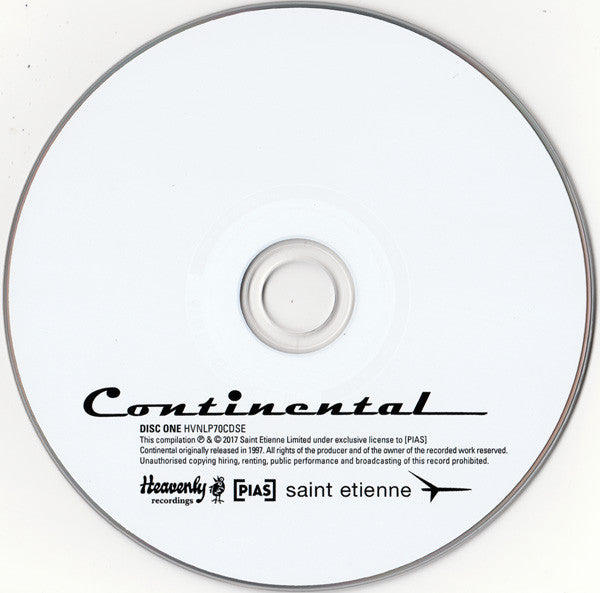 Saint Etienne : Continental (CD, Album, RE + CD, Comp + Dlx, RM)
