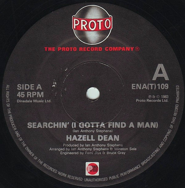 Hazell Dean : Searchin' (I Gotta Find A Man) (12")