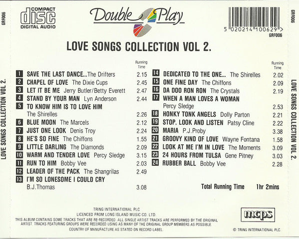 Various : The Love Songs Collection - Vol 2 (CD, Comp)