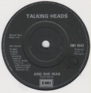 Talking Heads : And She Was (7", Single)