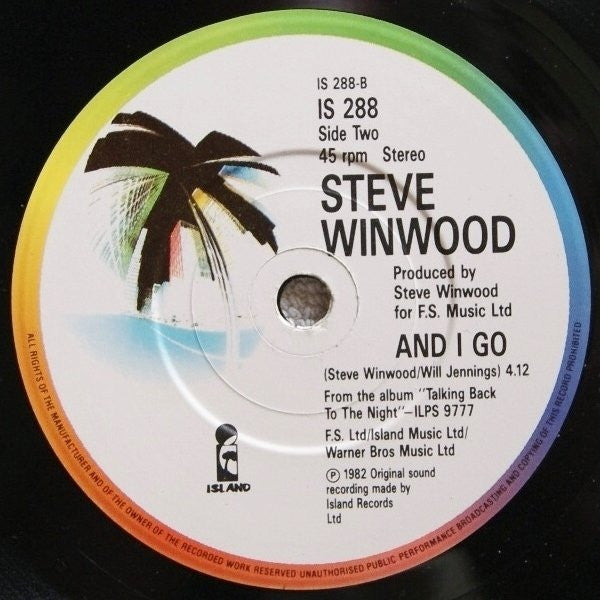 Steve Winwood : Higher Love (7", Single)