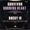 Survivor : Burning Heart (7", Single)