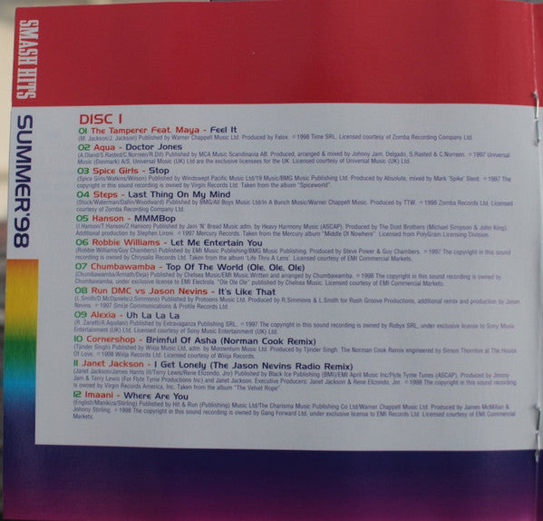 Various : Smash Hits Summer '98 (2xCD, Comp)