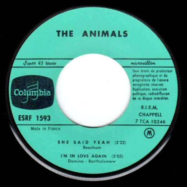 The Animals : I'm Crying (7", EP, Mono)