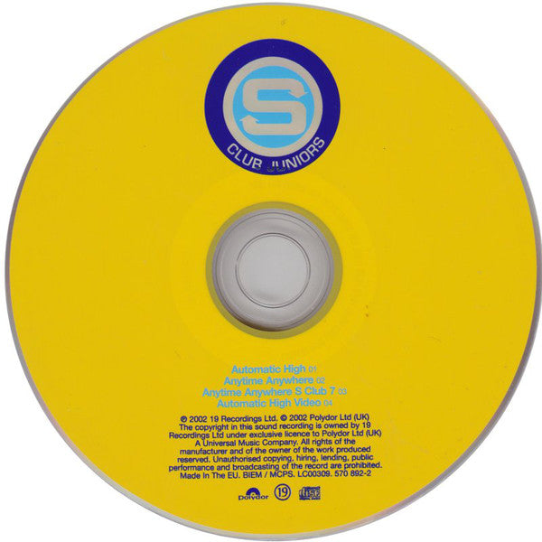 S Club Juniors : Automatic High (CD, Single, Enh, CD1)