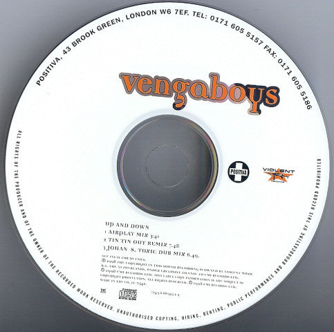 Vengaboys : Up And Down (CD, Single)