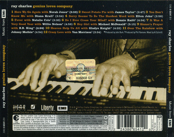 Ray Charles : Genius Loves Company (CD, Album, Copy Prot.)