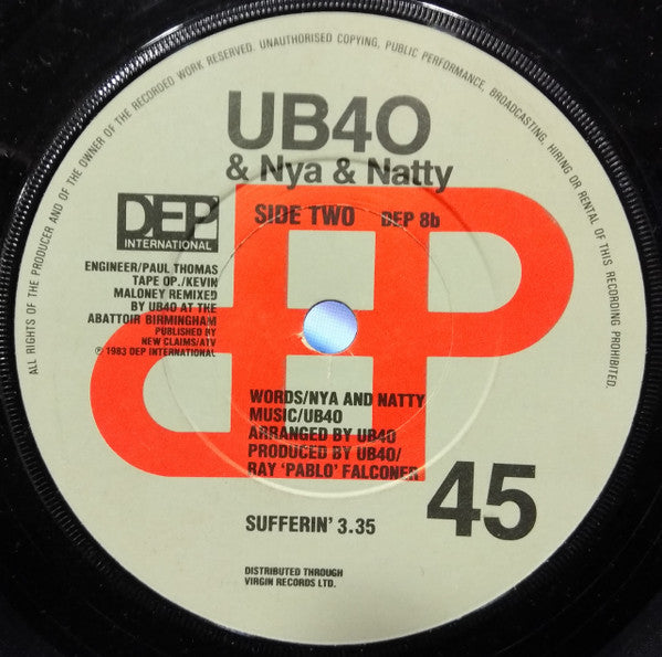 UB40 : Please Don't Make Me Cry (7", Single, Red)