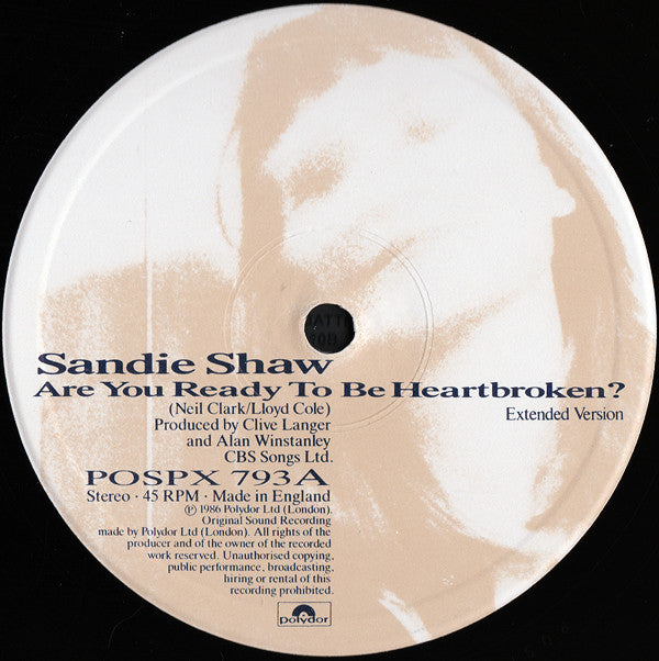 Sandie Shaw : Are You Ready To Be Heartbroken? (12", Single)