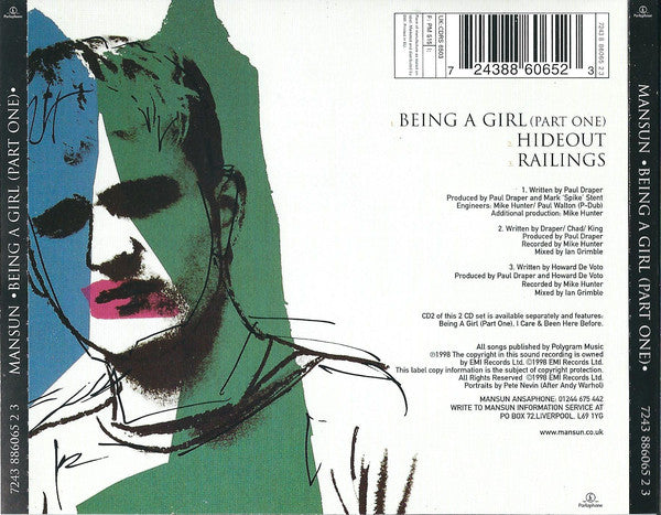 Mansun : Being A Girl (Part One) EP (CD, EP, CD1)