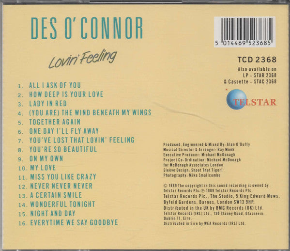 Des O'Connor : Lovin' Feeling (CD, Album)