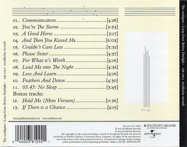 The Cardigans : Long Gone Before Daylight (CD, Album, S/Edition)