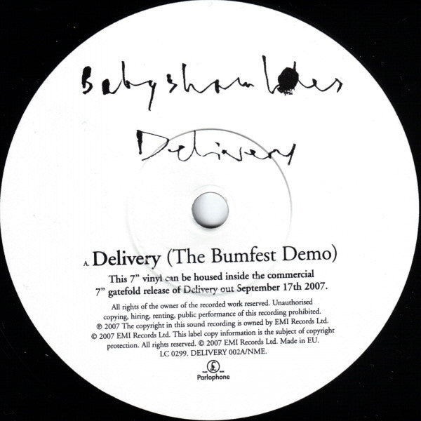 Babyshambles : Delivery (7", Single, Promo)