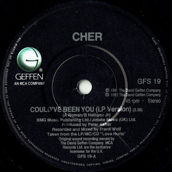 Cher : Could've Been You (7", Single, Pap)