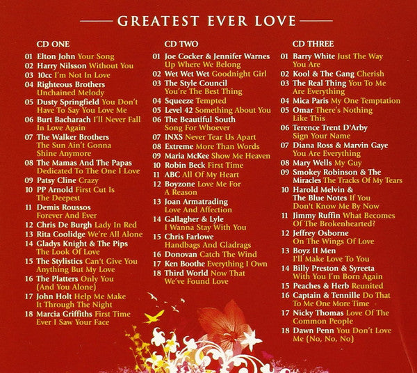 Various : Greatest Ever! Love (The Definitive Collection) (3xCD, Comp + Box)