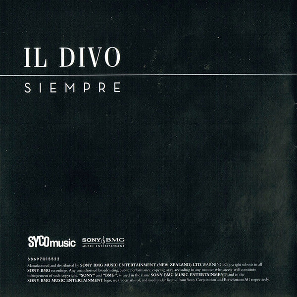 Il Divo : Siempre (CD, Album)